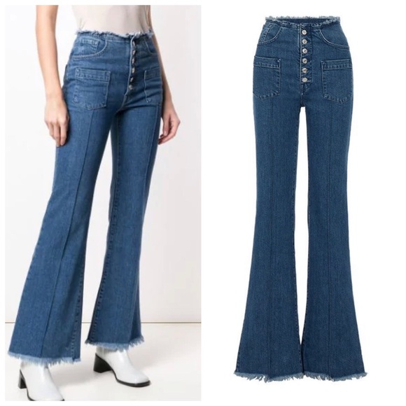 Marques Almeida x 7 FAM Collab High Rise Flare - Picture 5 of 8